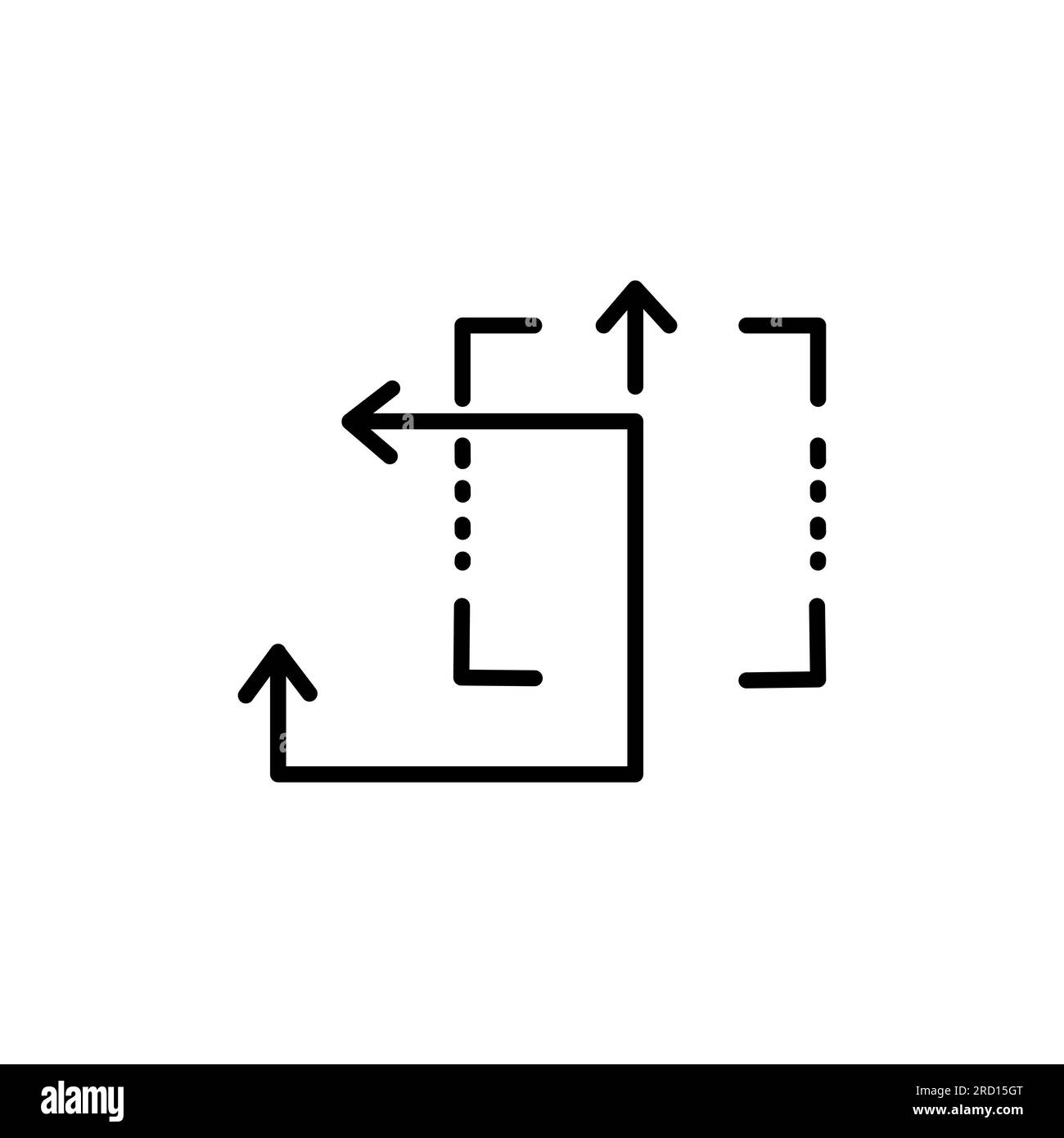Pfeile Symbole in einem Kreis. Sammlung schwarzer Cursor. Zeiger nach unten, nach oben, von links nach rechts. Einfache Zeichen, verschiedene Formen. Flaches Design. Isoliert über Stock Vektor