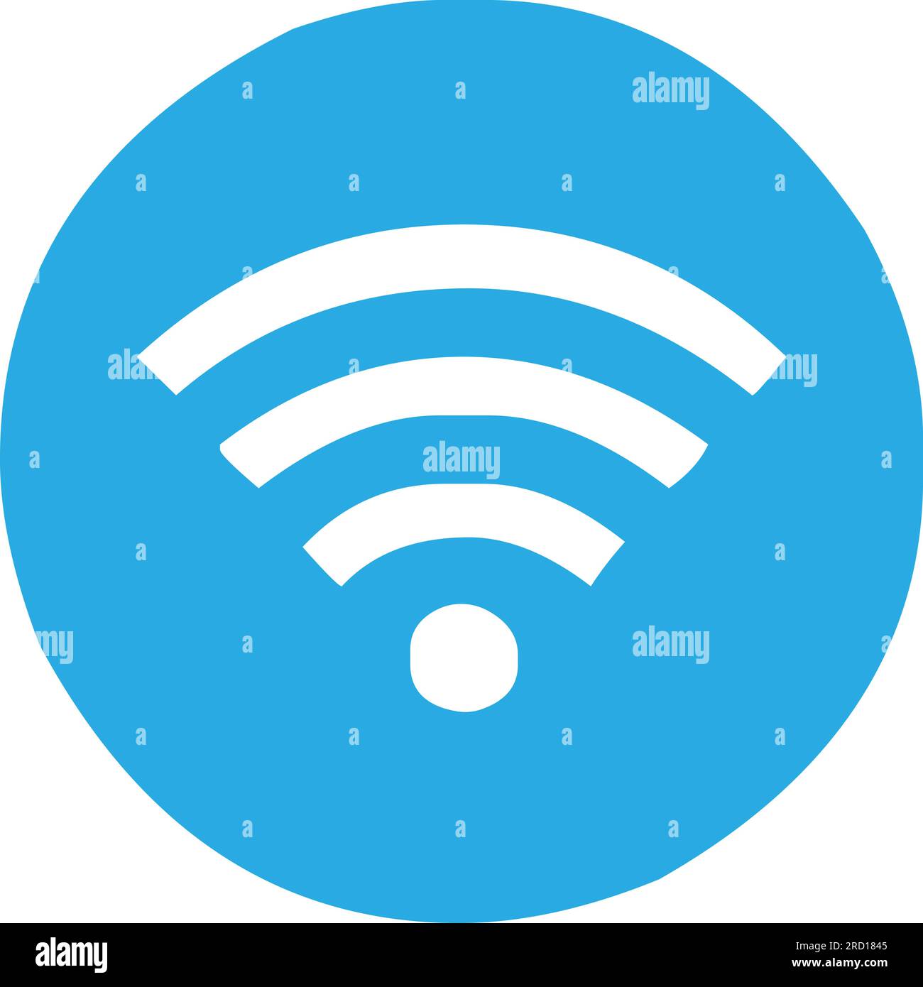 Vektordarstellung mit weißem WLAN-Symbol Stock Vektor