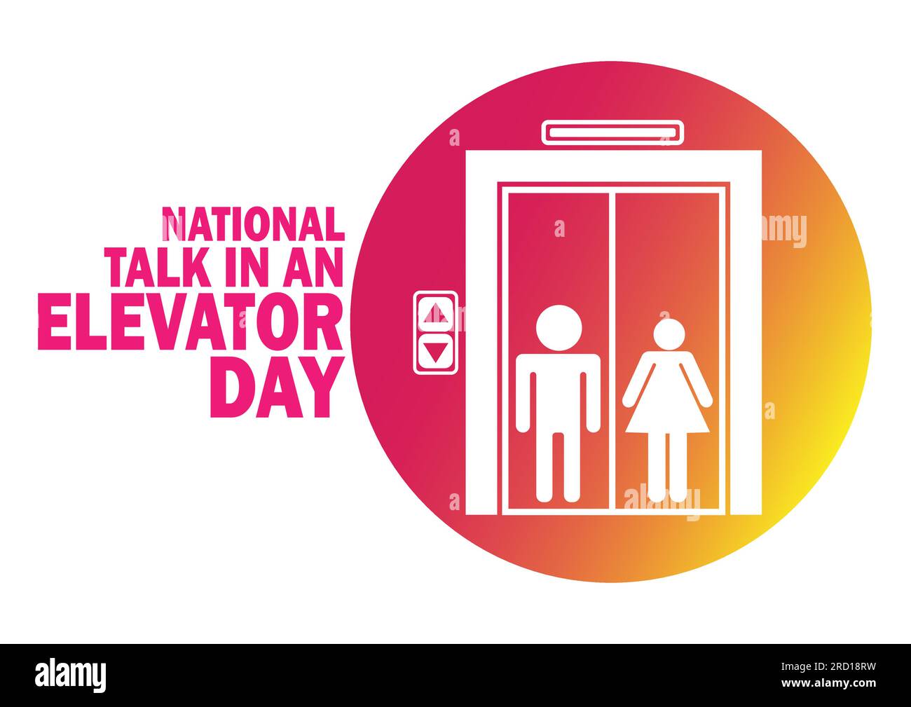 National Talk In An An An Elevator Day. Urlaubskonzept. Vorlage für Hintergrund, Banner, Karte, Poster mit Texteindruck. Vektordarstellung Stock Vektor