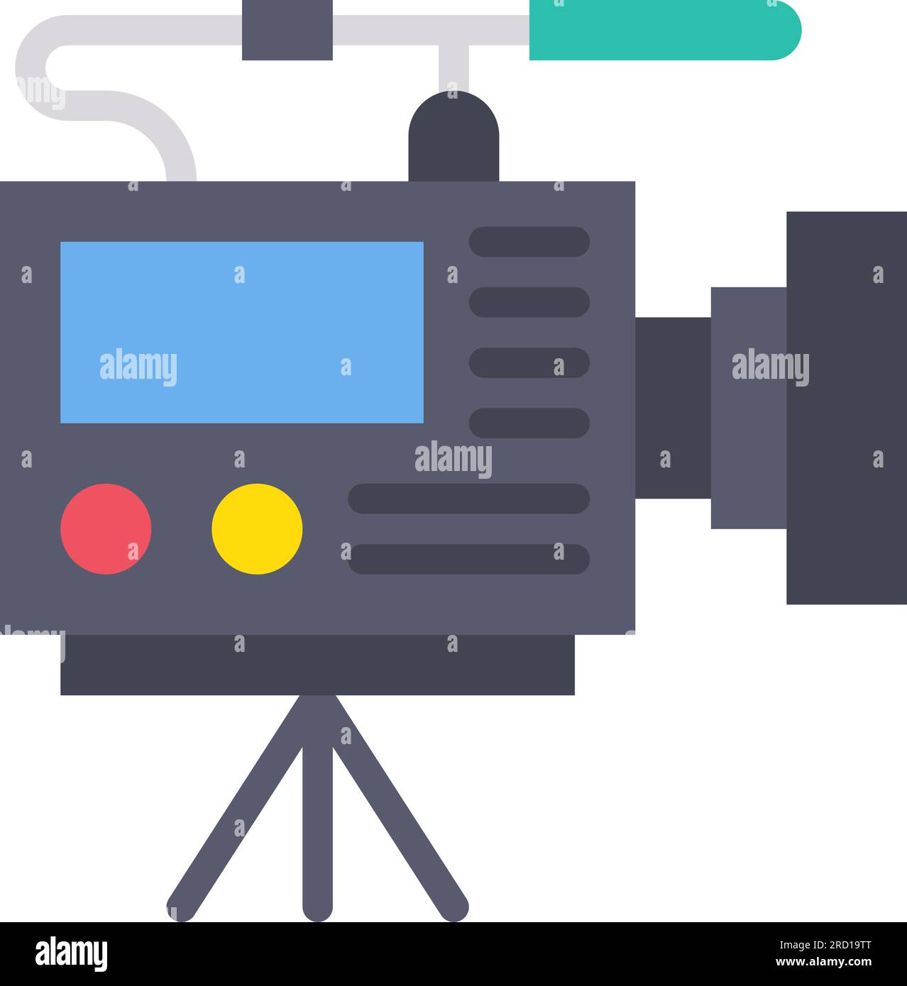 Bild Des Symbols Für Die Videokamera. Stock Vektor