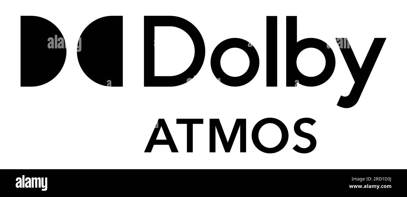 Dolby Atmos Logo. Redaktionelles Symbol Stock Vektor