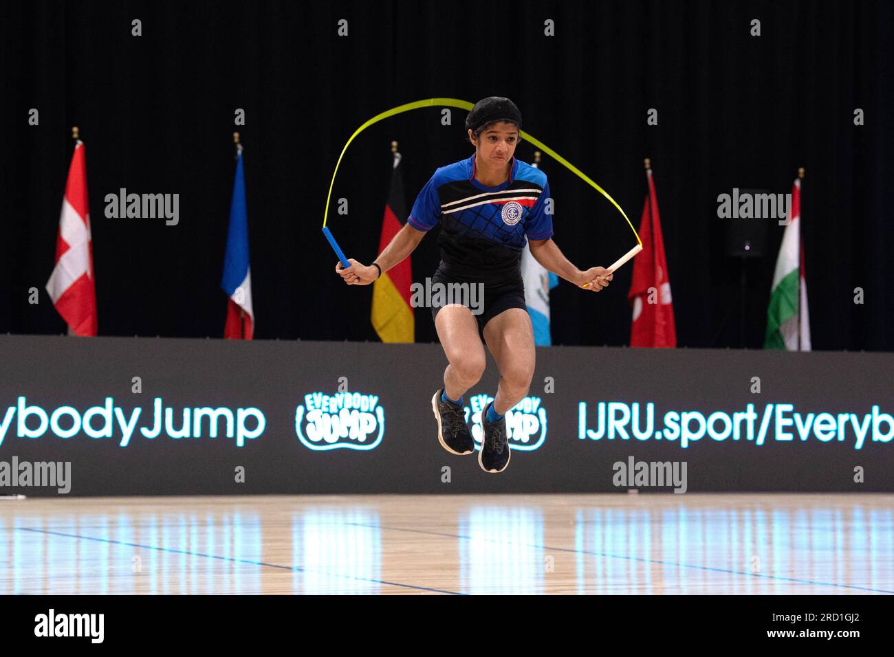 World Jump Rope International Open, Colorado Springs, Colorado, USA. 17. Juli 2023. Yogita Harsh of India nimmt am Single Rope Individual Freestyle Credit Teil: Casey B. Gibson/Alamy Live News Stockfoto