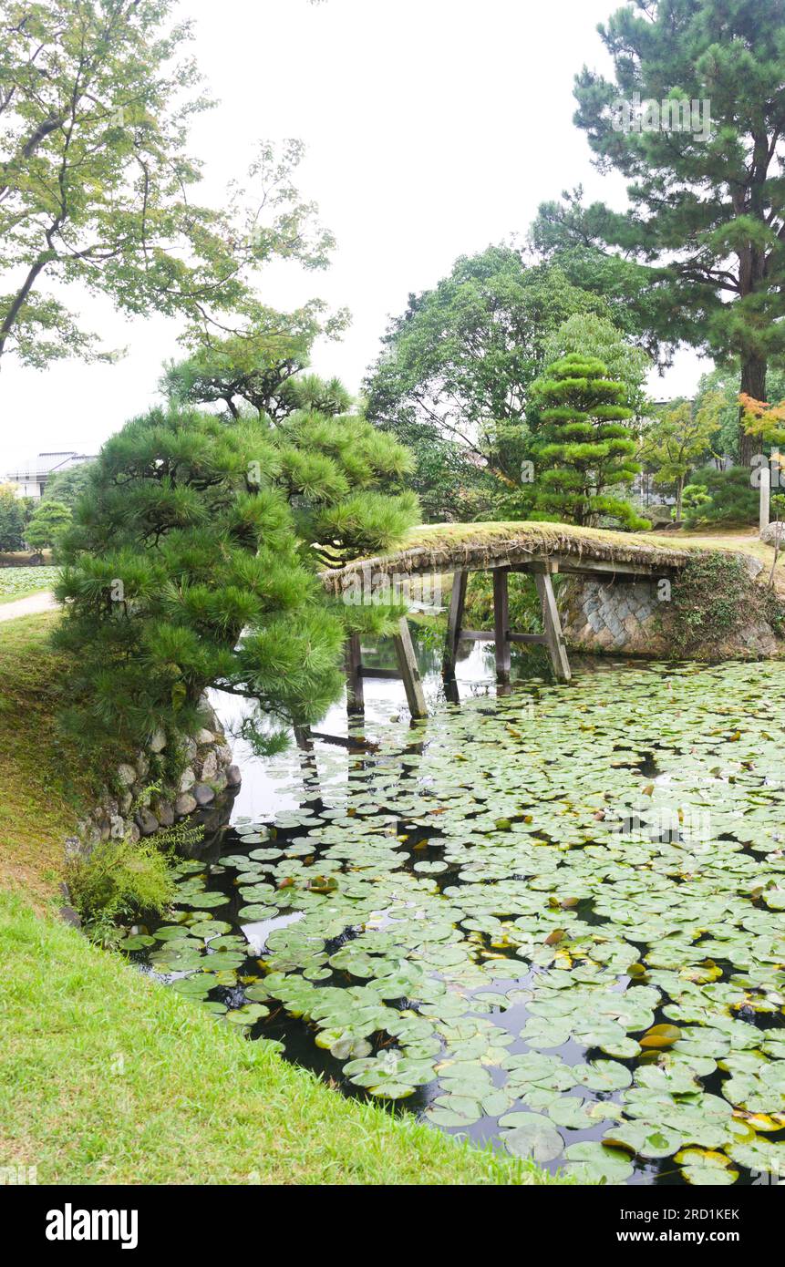 Shurakuen-Garten in Tsuyama, Präfektur Okayama, Chugoku, Japan. Stockfoto