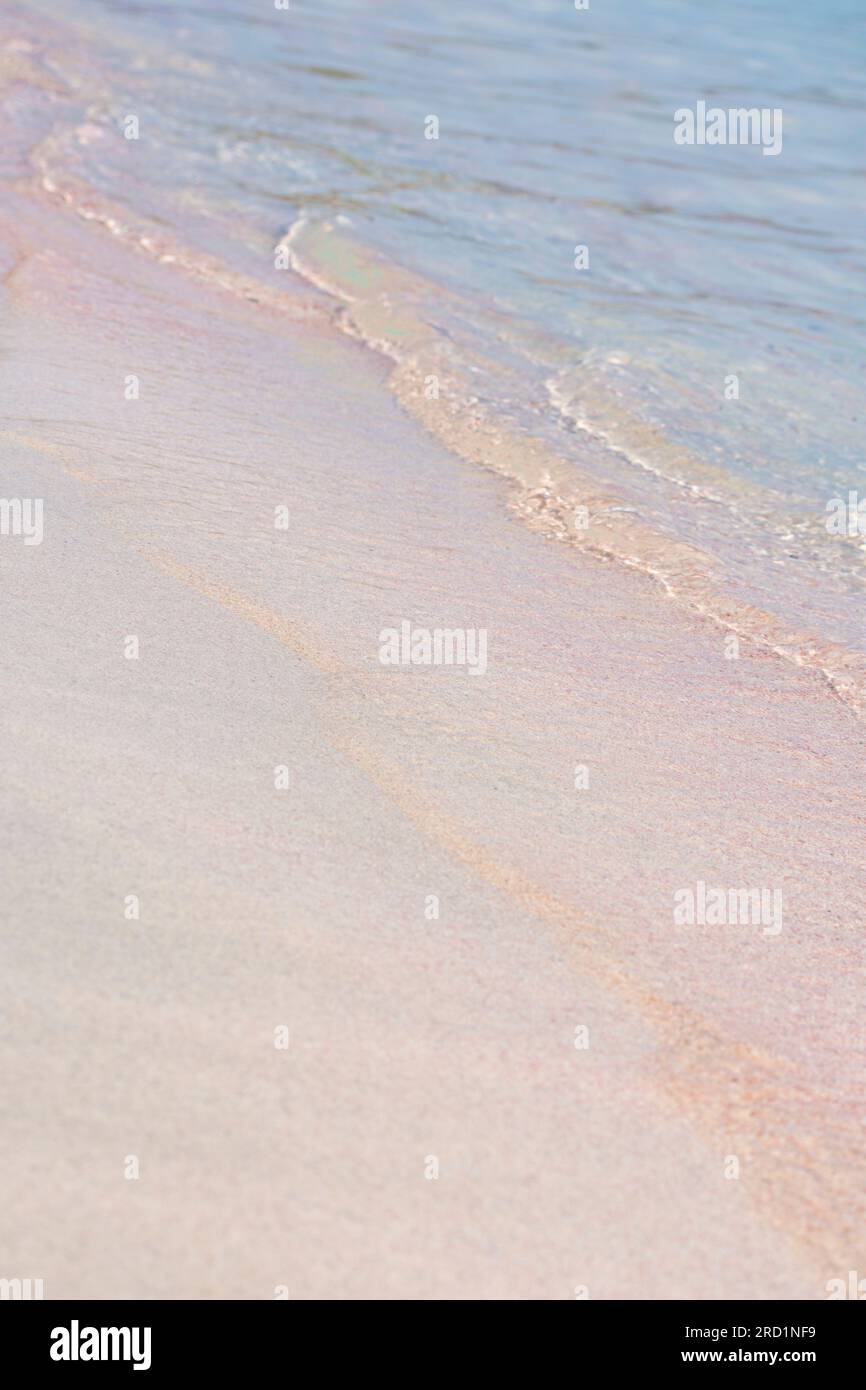 Sanftes Wasser am Strand von Elafonisi - Kreta, Griechenland Stockfoto