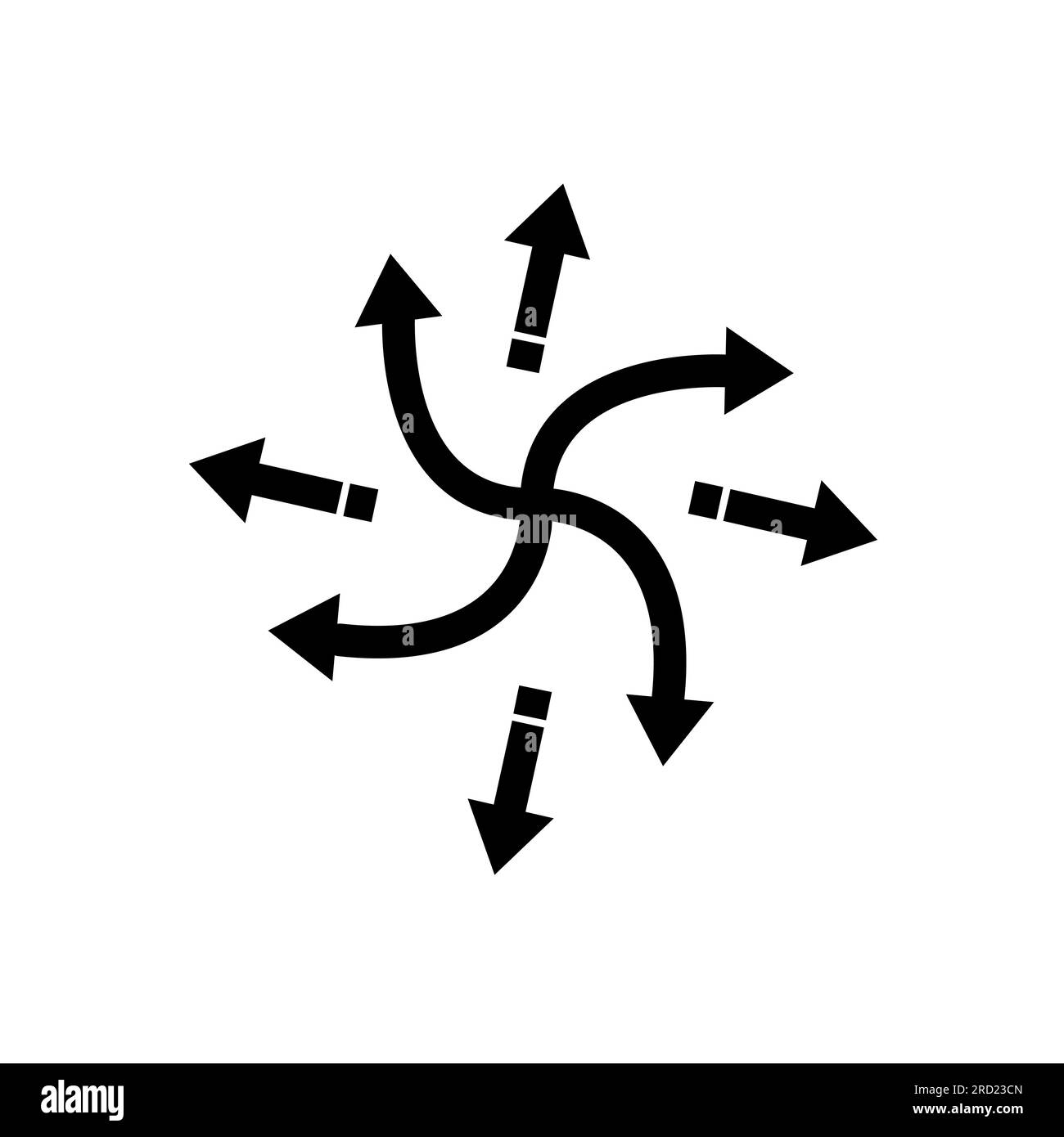 Vielseitiger Vektor, flexible Linie – Symbol. Symbol- und Zeichendesign. Isoliert auf weißem Hintergrund Stock Vektor