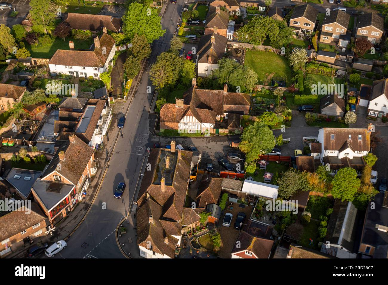 Luftaufnahme der Villa von Marden, Kent, Großbritannien Stockfoto