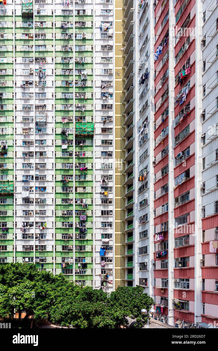 Ping Shek, öffentlicher Wohnungsbau, Kowloon, Hongkong, SAR, China Stockfoto