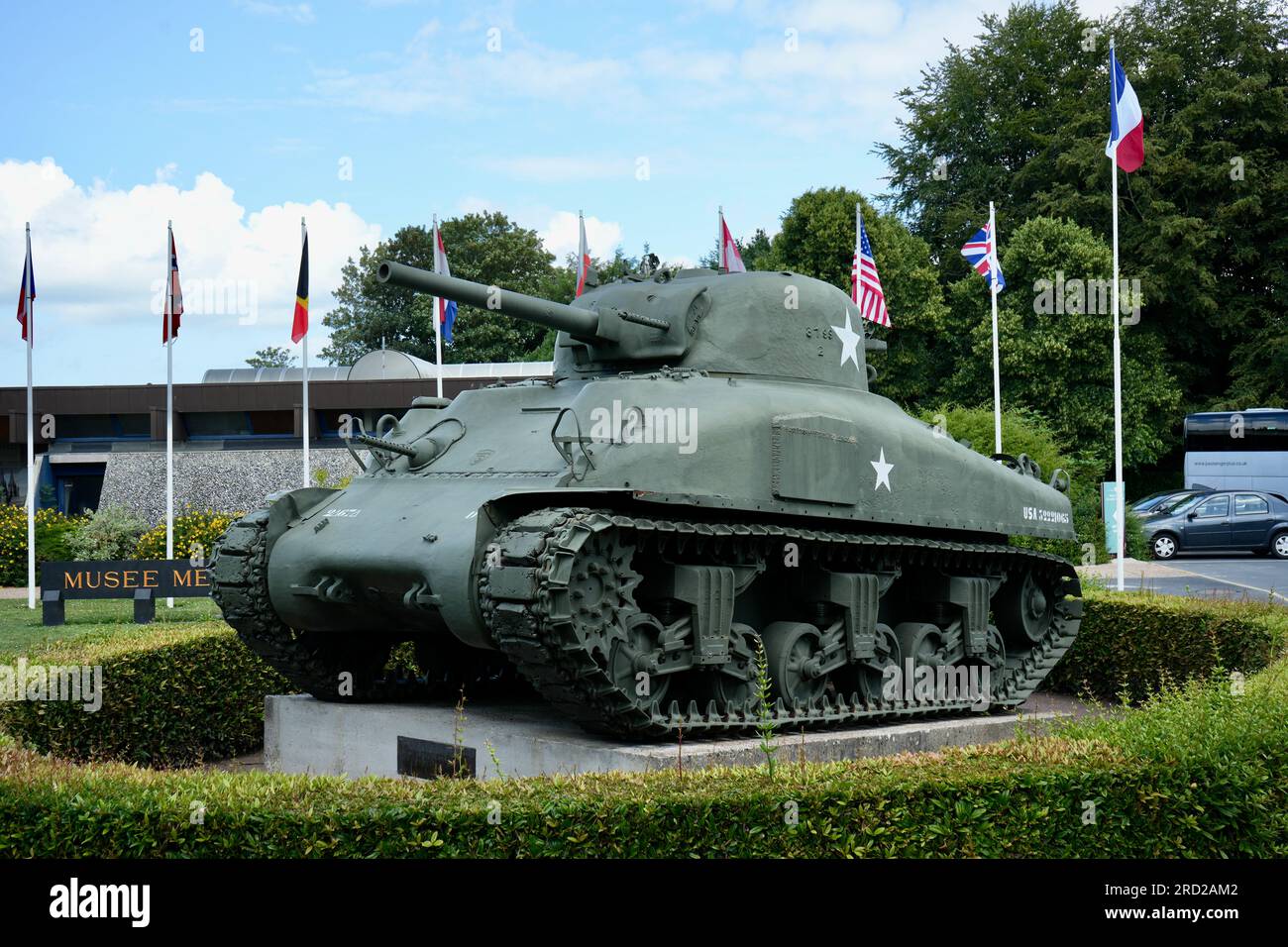Canadian Char Grizzly M4A5 Tank im Battle of Normandie Museum, Bayeux, Frankreich. Stockfoto