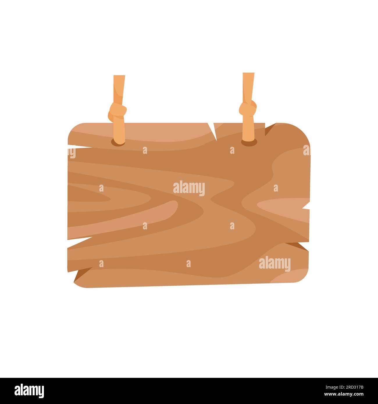 Abbildung eines hängenden Holzschilds Stock Vektor