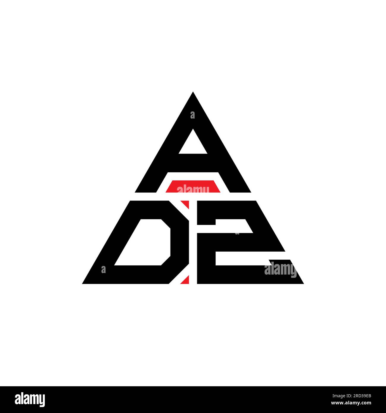 Logo mit ADZ-Dreiecksbuchstaben und Dreiecksform. ADZ-Dreieck-Logo-Monogramm. ADZ-dreieckige Vektorvorlage mit roter Farbe. ADZ Triangul Stock Vektor