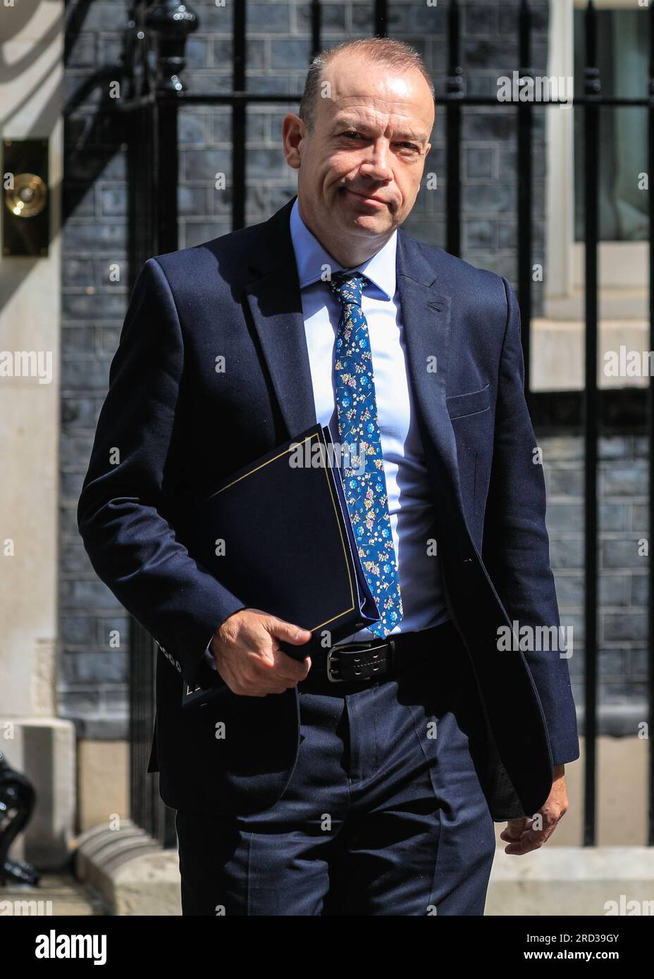 London, Großbritannien. 18. Juli 2023. Chris Heaton-Harris, Abgeordneter, Staatssekretär für Nordirland. Minister und Politiker der britischen Konservativen Partei in der sunakischen Regierung kommen zu der wöchentlichen Kabinettssitzung. Dies wird wahrscheinlich das letzte Kabinett vor der Parlamentspause sein. Kredit: Imageplotter/Alamy Live News Stockfoto