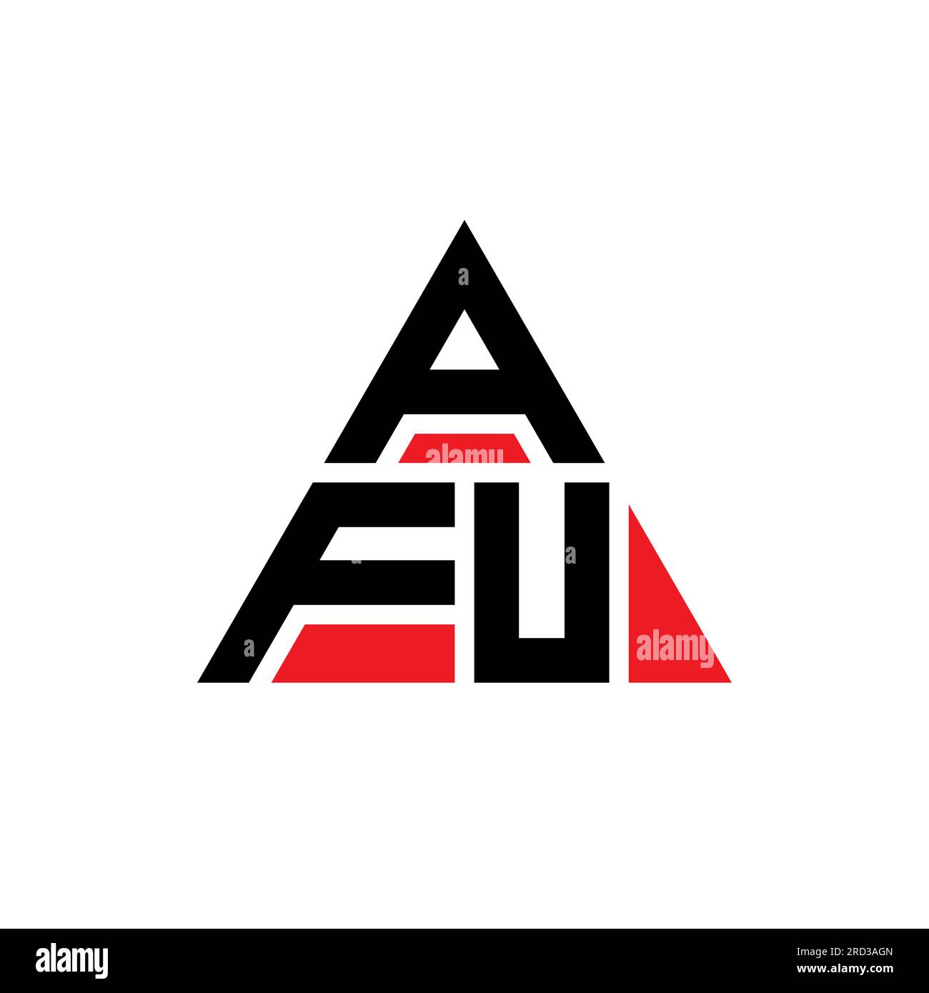 AFU-Logo mit Dreiecksbuchstaben und Dreiecksform. MONOGRAMM MIT AFU ...
