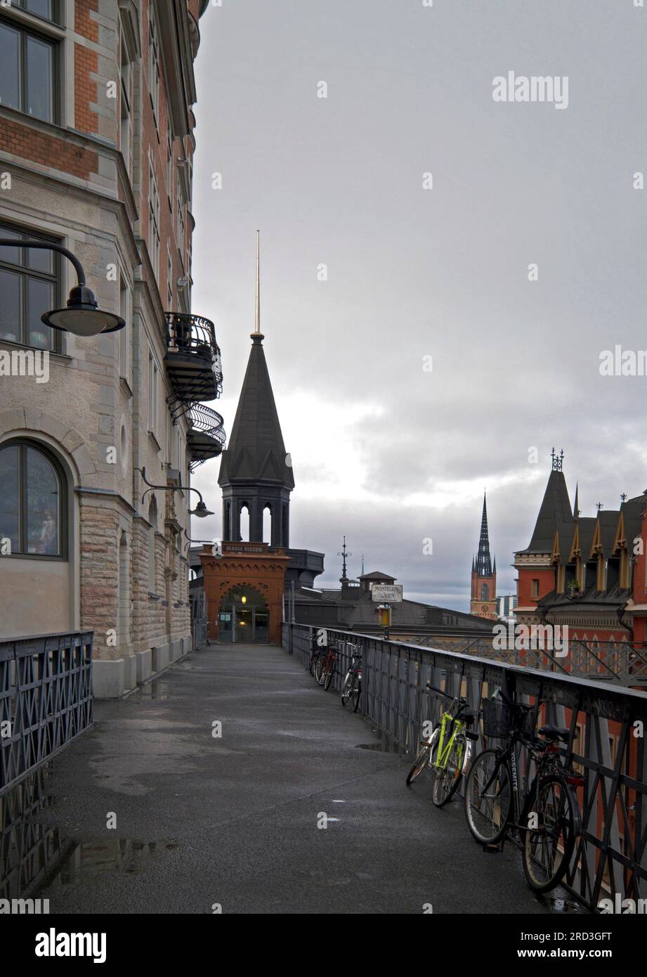 Wohngebiet im Stockholmer Stadtteil Södermalm. Stockfoto
