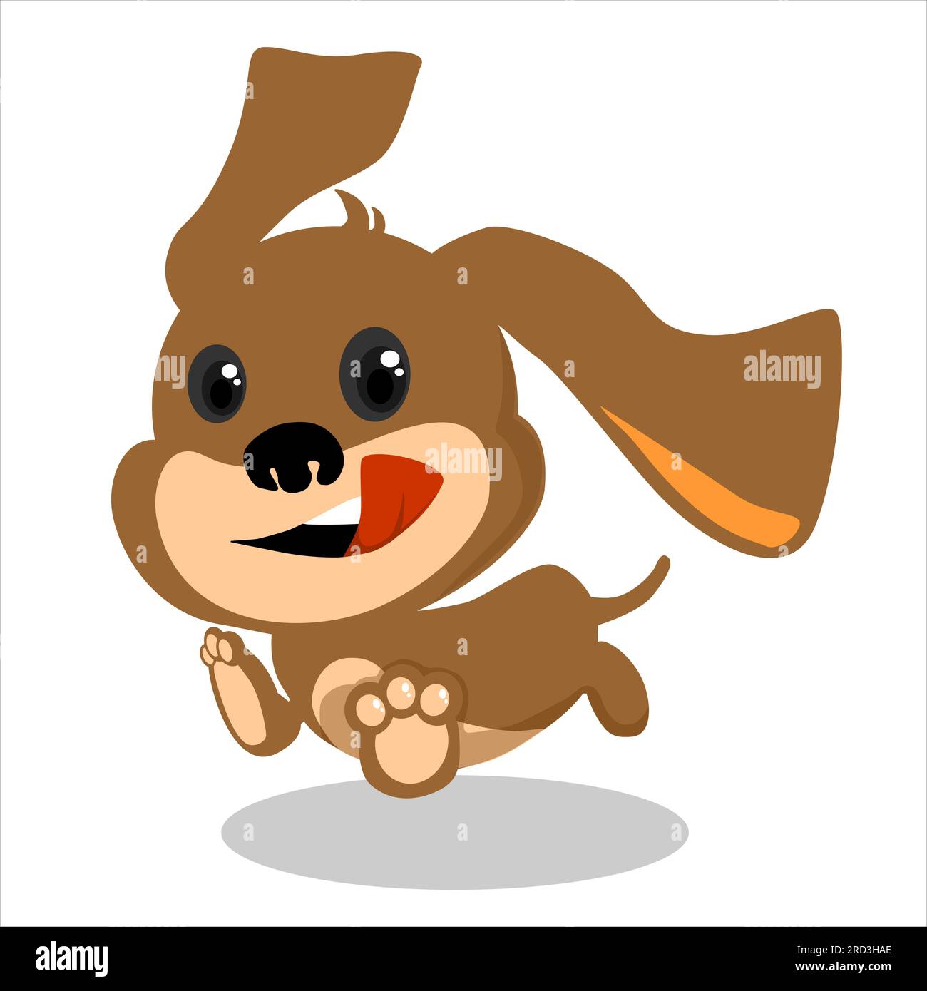 Niedliche Hundezeichnung für Design und Logo Stockfoto