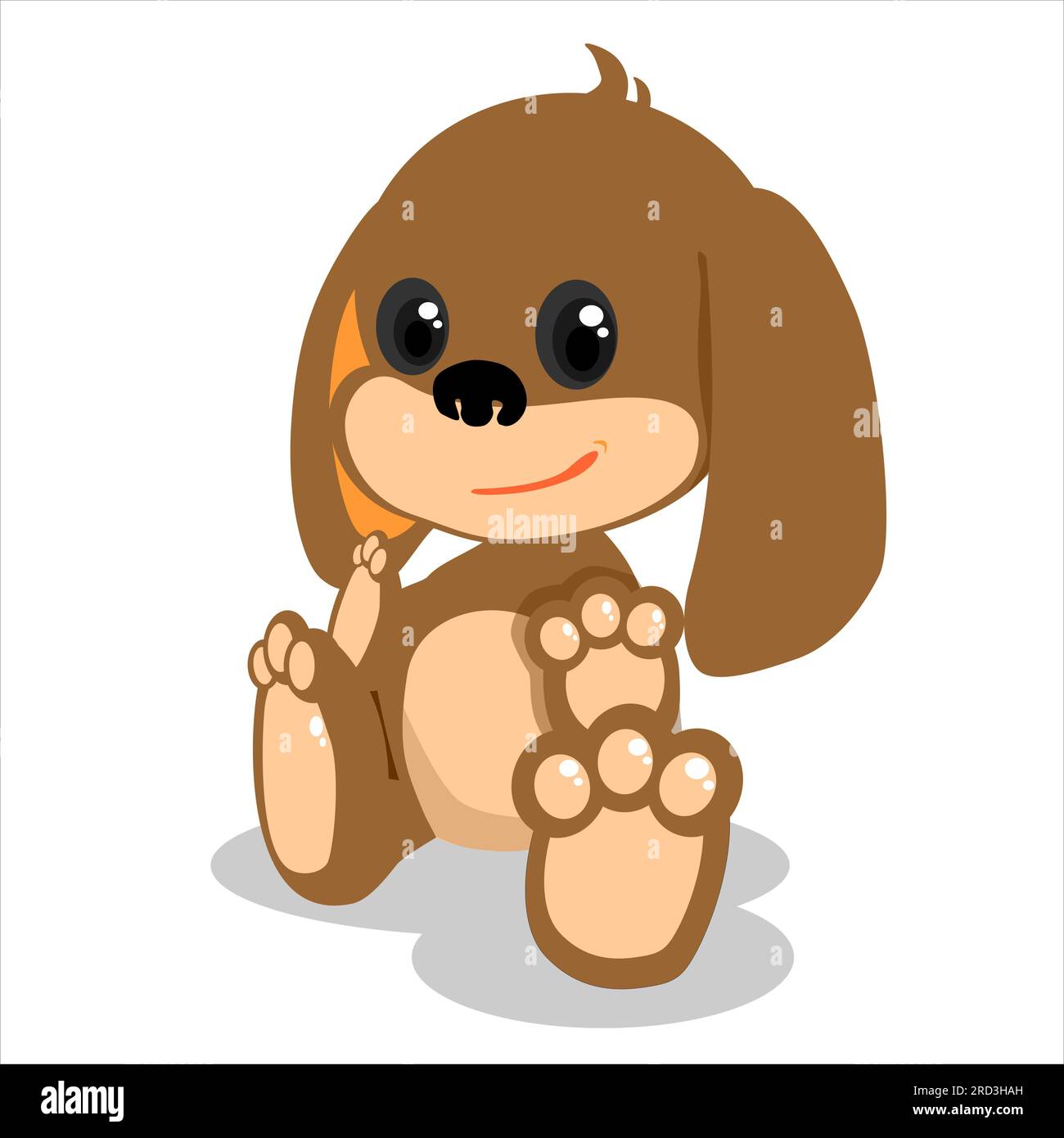 Niedliche Hundezeichnung für Design und Logo Stockfoto