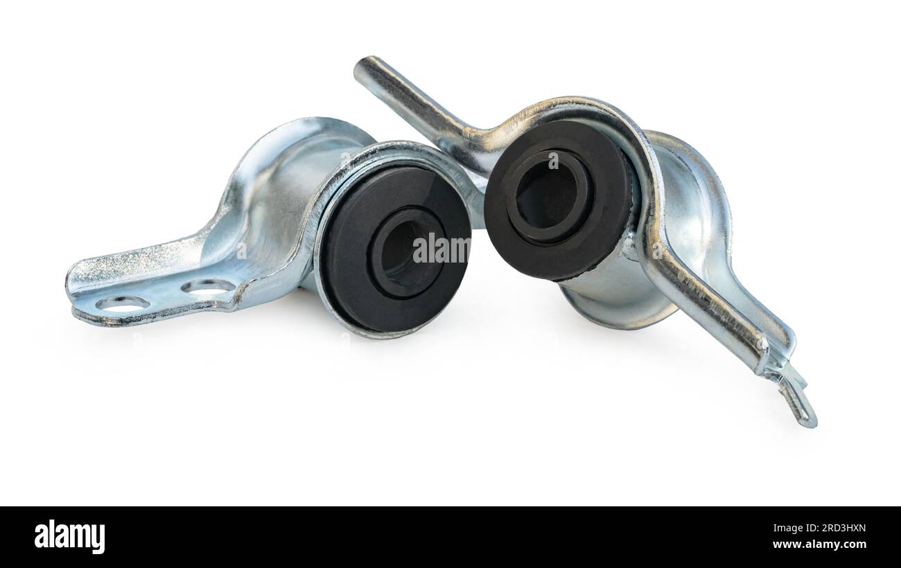 autoteile, Silentblock auf einem weißen isolierten Hintergrund Stockfoto