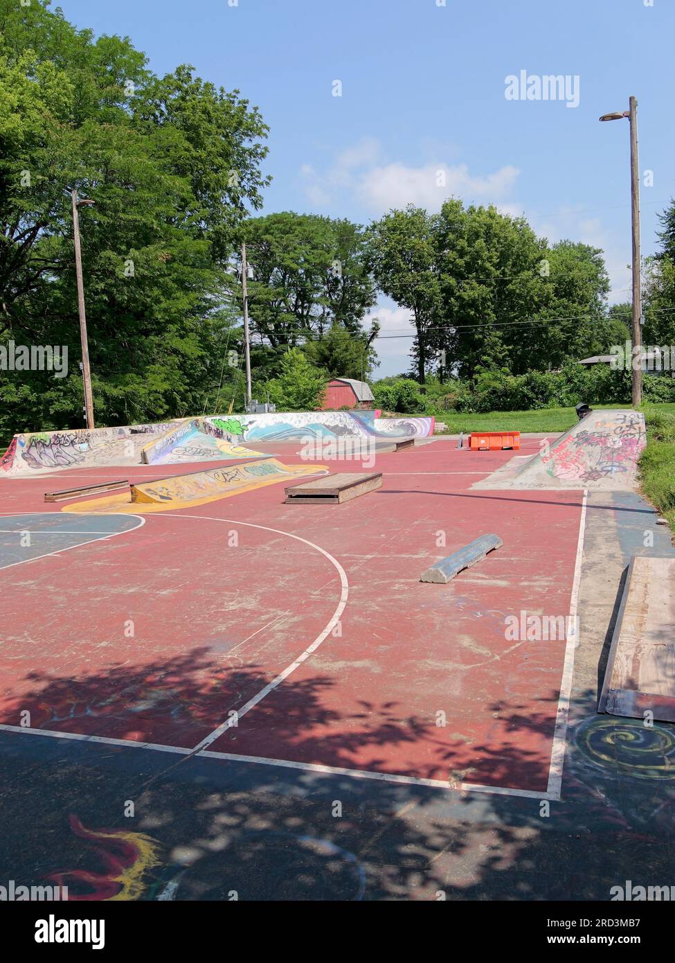 Lawrence, Kansas - 17. Juli 2023: SLKBP Hardcourt - Edgewood Park Stockfoto