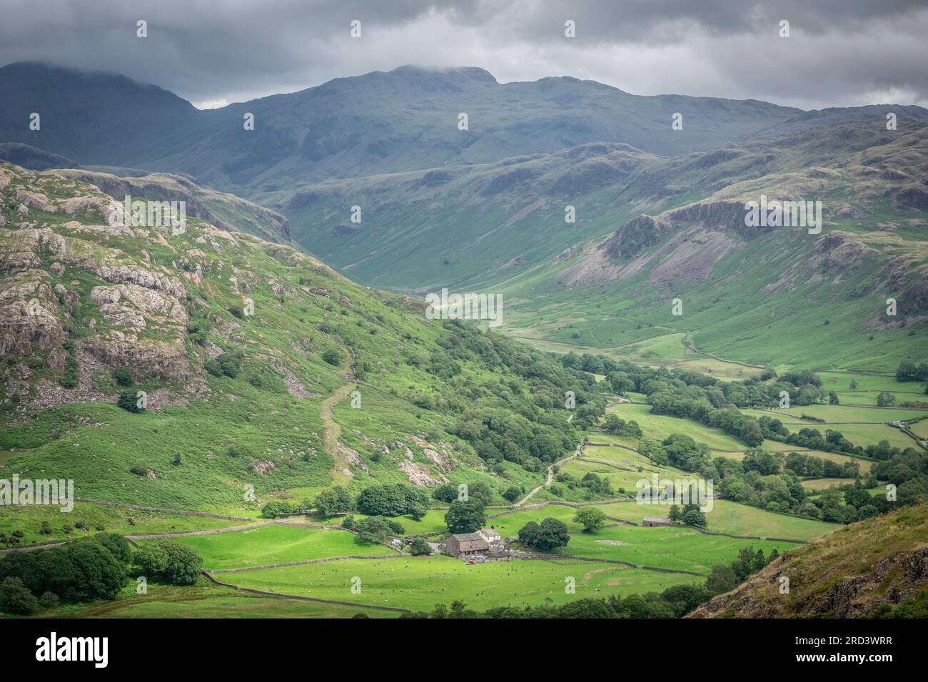 Berge rund um Eskdale, Lake District, Cumbria Stockfoto