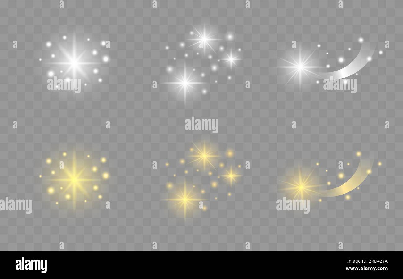 Set der Sterne, Sternenlicht, Rampenlicht, Licht Stock Vektor