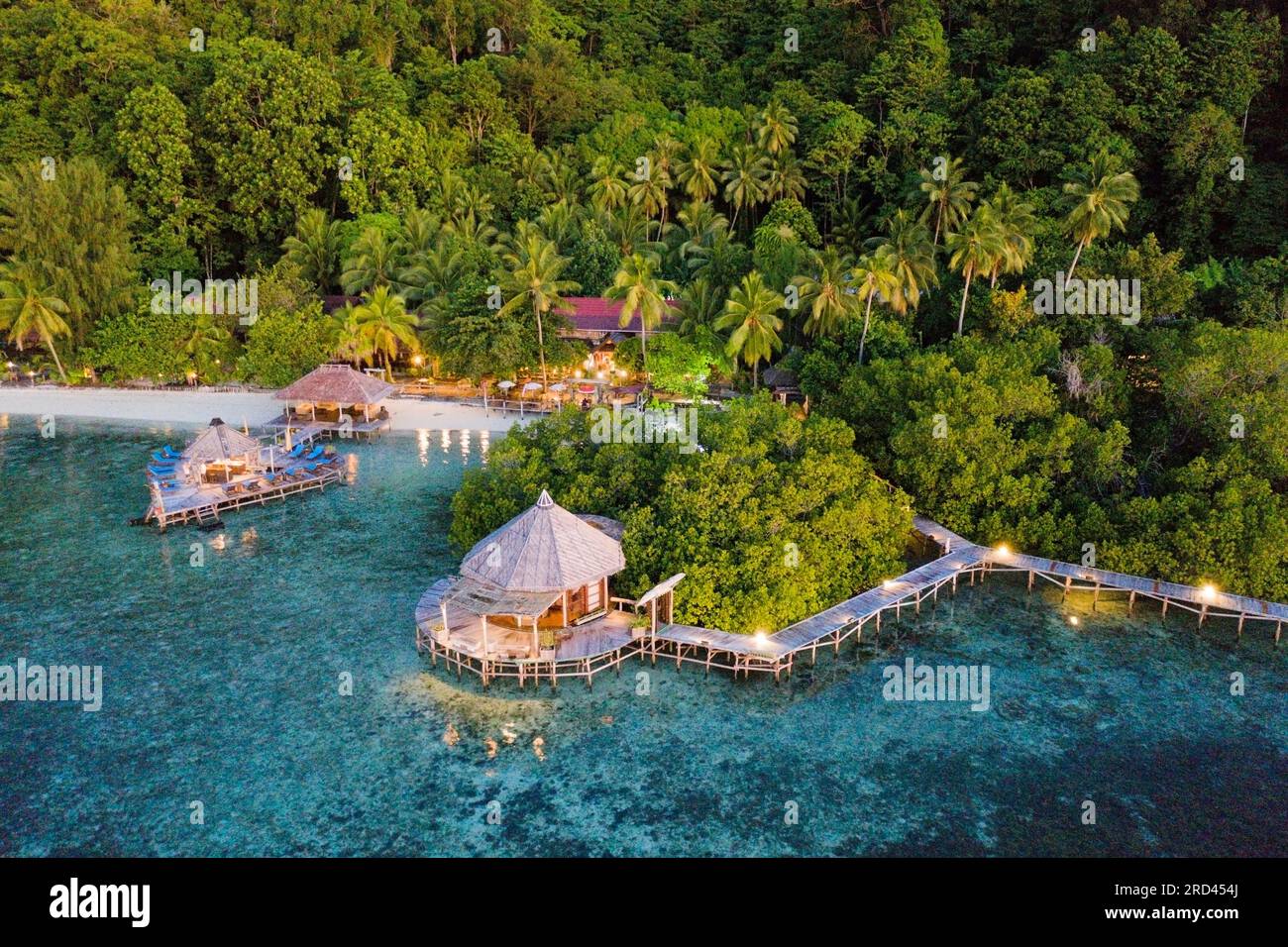 Impressions Raja Ampat Dive Lodge, Raja Ampat, West Papua, Indonesien Stockfoto