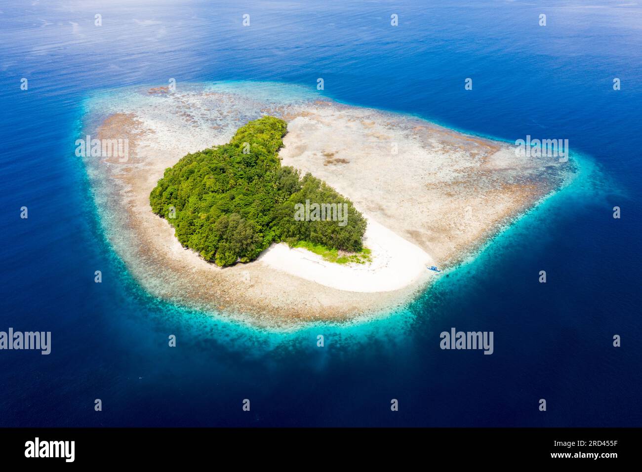 Tropische Insel in Dampier Strait, Raja Ampat, West Papua, Indonesien Stockfoto