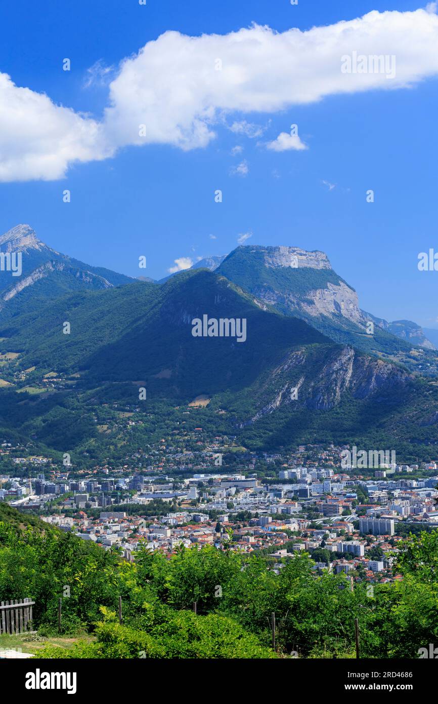 Überblick über Grenoble, Isere, Auvergne-Rhone-Alpes, Frankreich Stockfoto