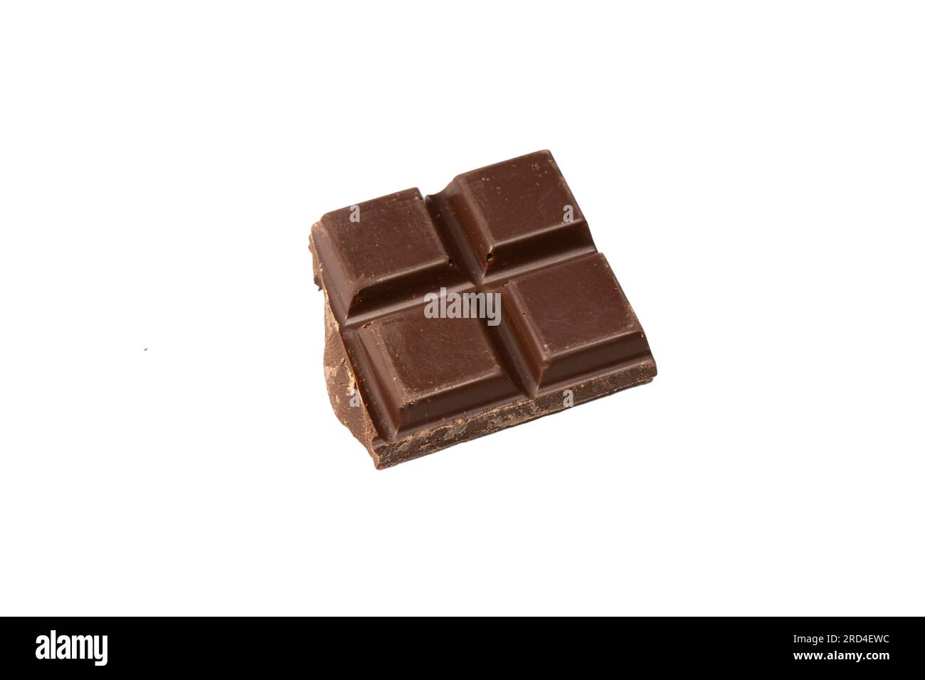 Ein Schokoladenriegel isoliert auf weißem Hintergrund. Stockfoto