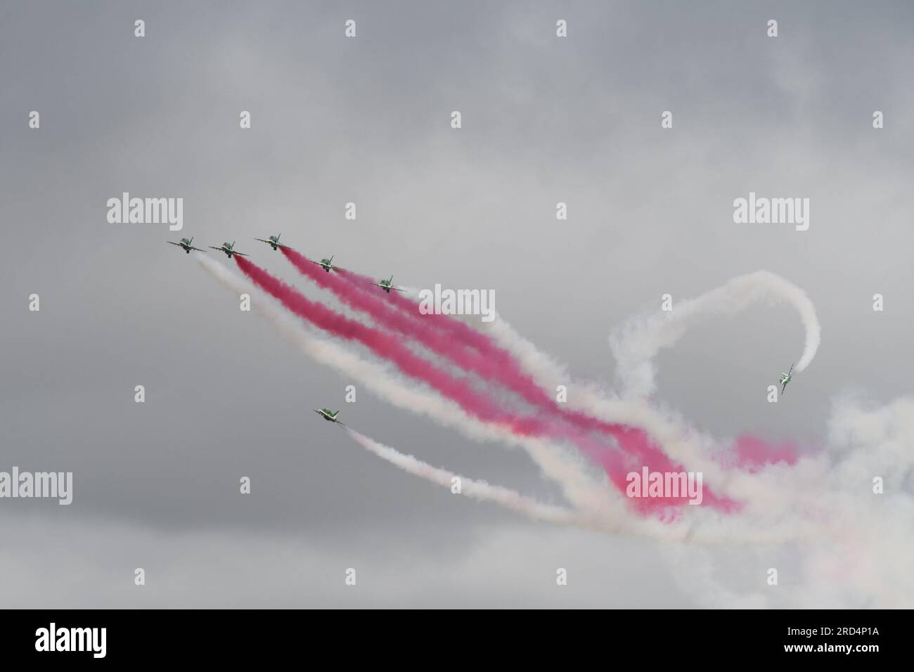 Royal International Air Tattoo, RAF Fairford, 16. Juli 2023. Die Saudi-Hawks vom Royal Saudi Air Force Aerobatic Team Stockfoto