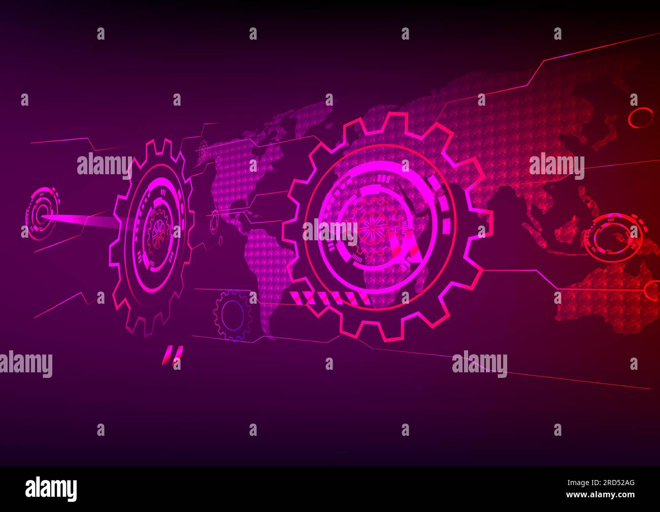 Abstrakter Hintergrund Welt Technik Wissenschaft Perspektive Karte Internet Online Verbindung futuristische Glowing Vektordarstellung Stock Vektor