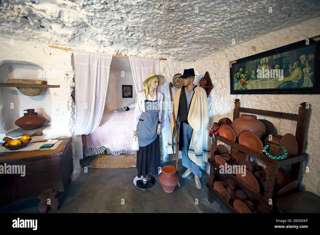 Traditionelle Höhlenwohnung, Ethnographisches Museum, Artenara, Provinz Las Palmas, Gran Canaria, Kanarische Inseln, Spanien Stockfoto