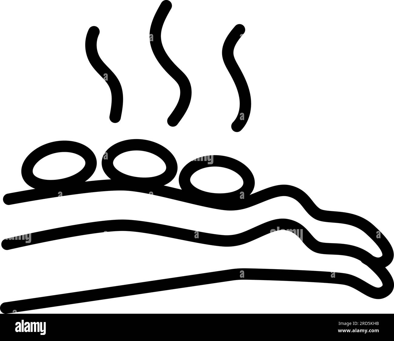 Lithotherapie-Symbol. Reflexzonenlehre. Symbol für Steintherapielinie. Massage. Gesundheit und Wellness. Komplementäre und alternative Medizintypen. Isola Stock Vektor