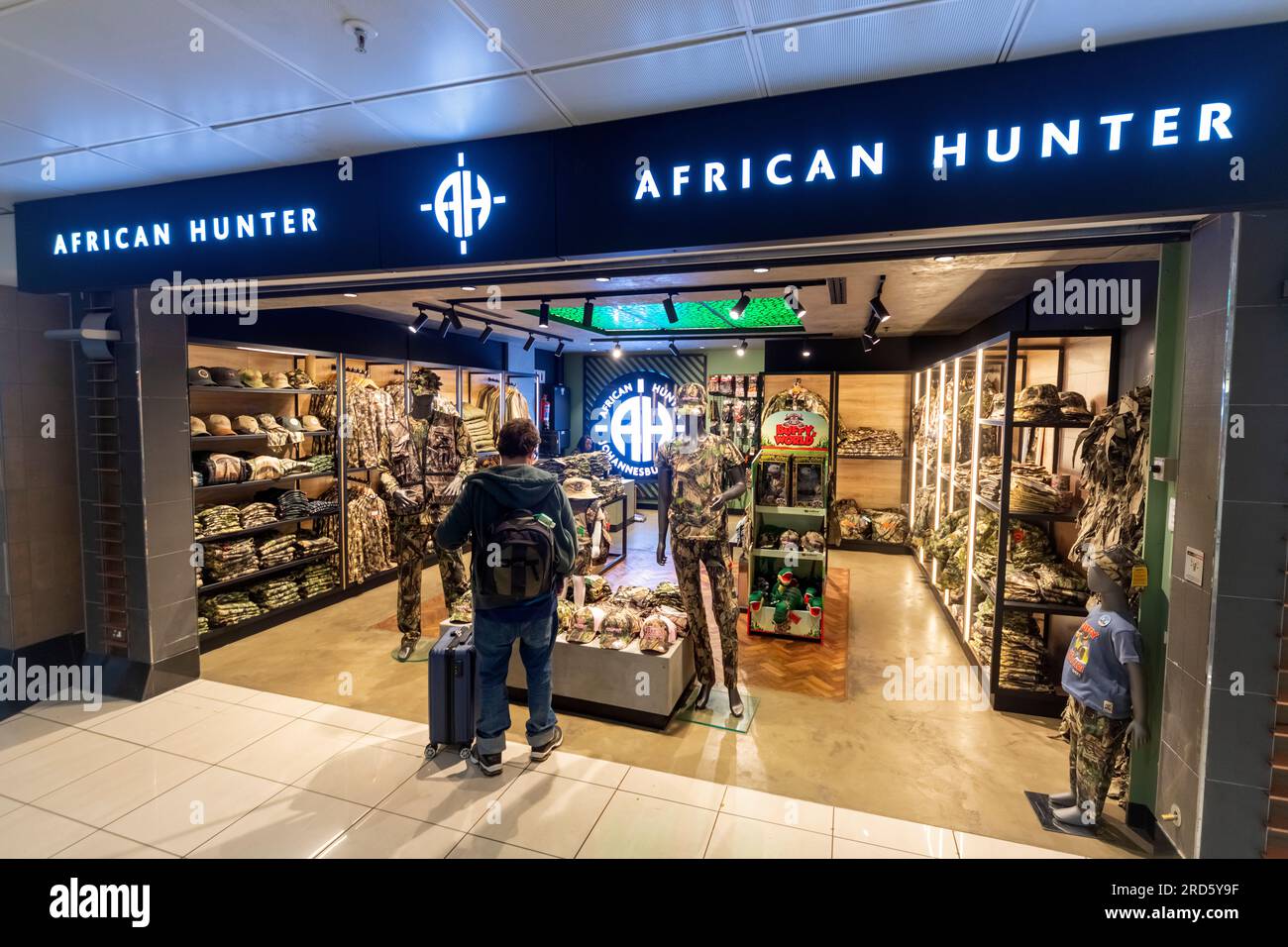 ODER Tambo International Airport Duty Free Shops, Johannesburg, Südafrika Stockfoto