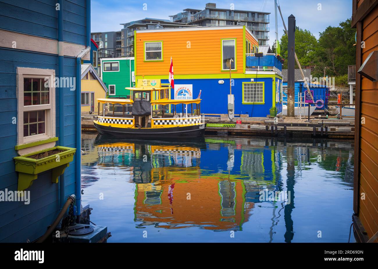 Victoria ist die Hauptstadt von British Columbia, Kanada, und liegt an der Südspitze von Vancouver Island vor Kanadas Pazifikküste. Stockfoto
