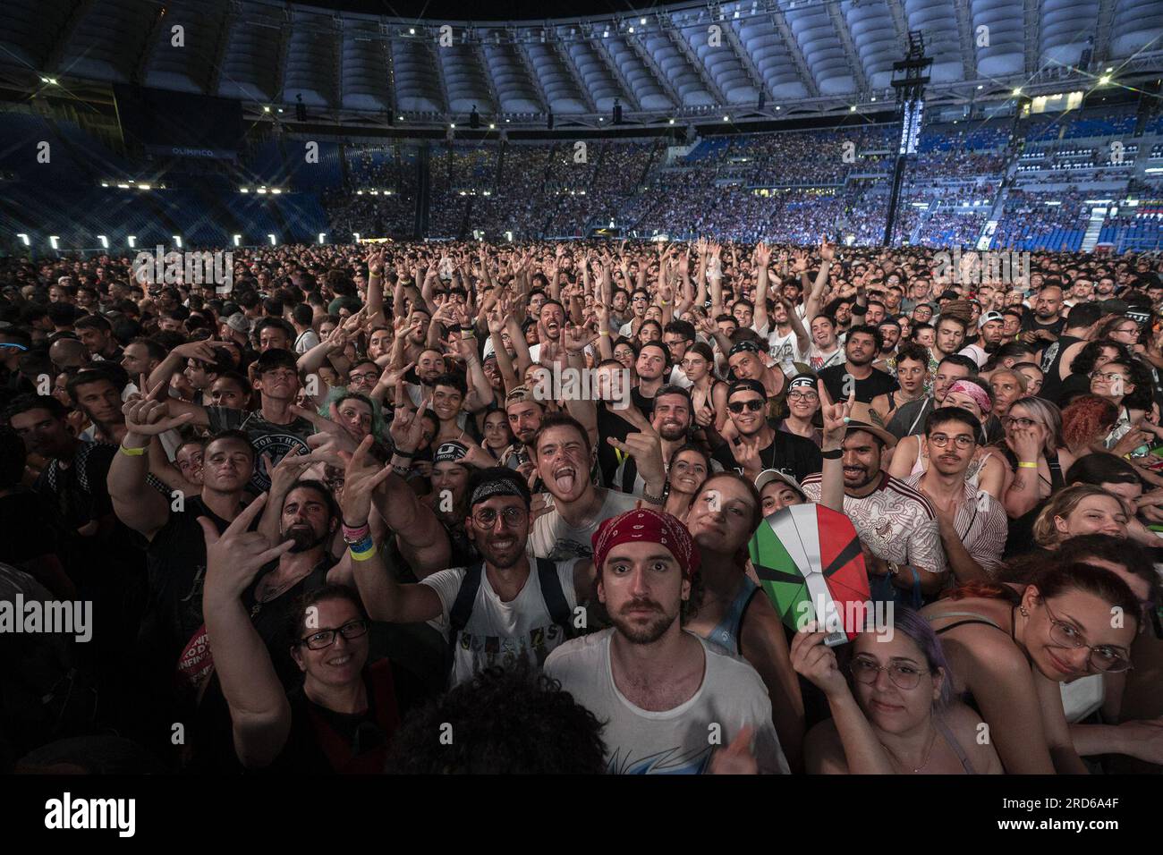 Rom, Italien. 18. Juli 2023. Muse live im Stadio Olimpico in Rom. Eröffnungsgesetz: Royal Blood, and One OK Rock during Muse - will of the People - World Tour 2023, Musikkonzert in Rom, Italien, Juli 18 2023 Kredit: Independent Photo Agency/Alamy Live News Stockfoto