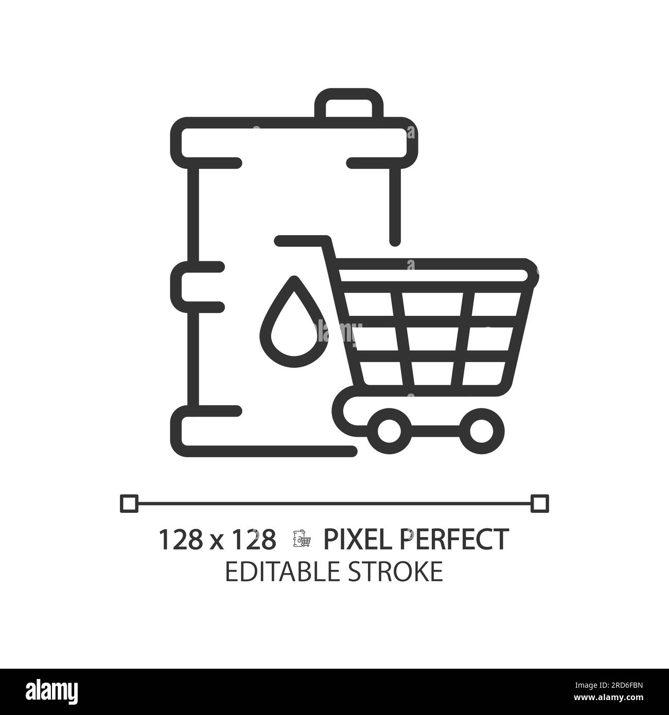 Lineares Symbol für den Ölmarkt Stock Vektor