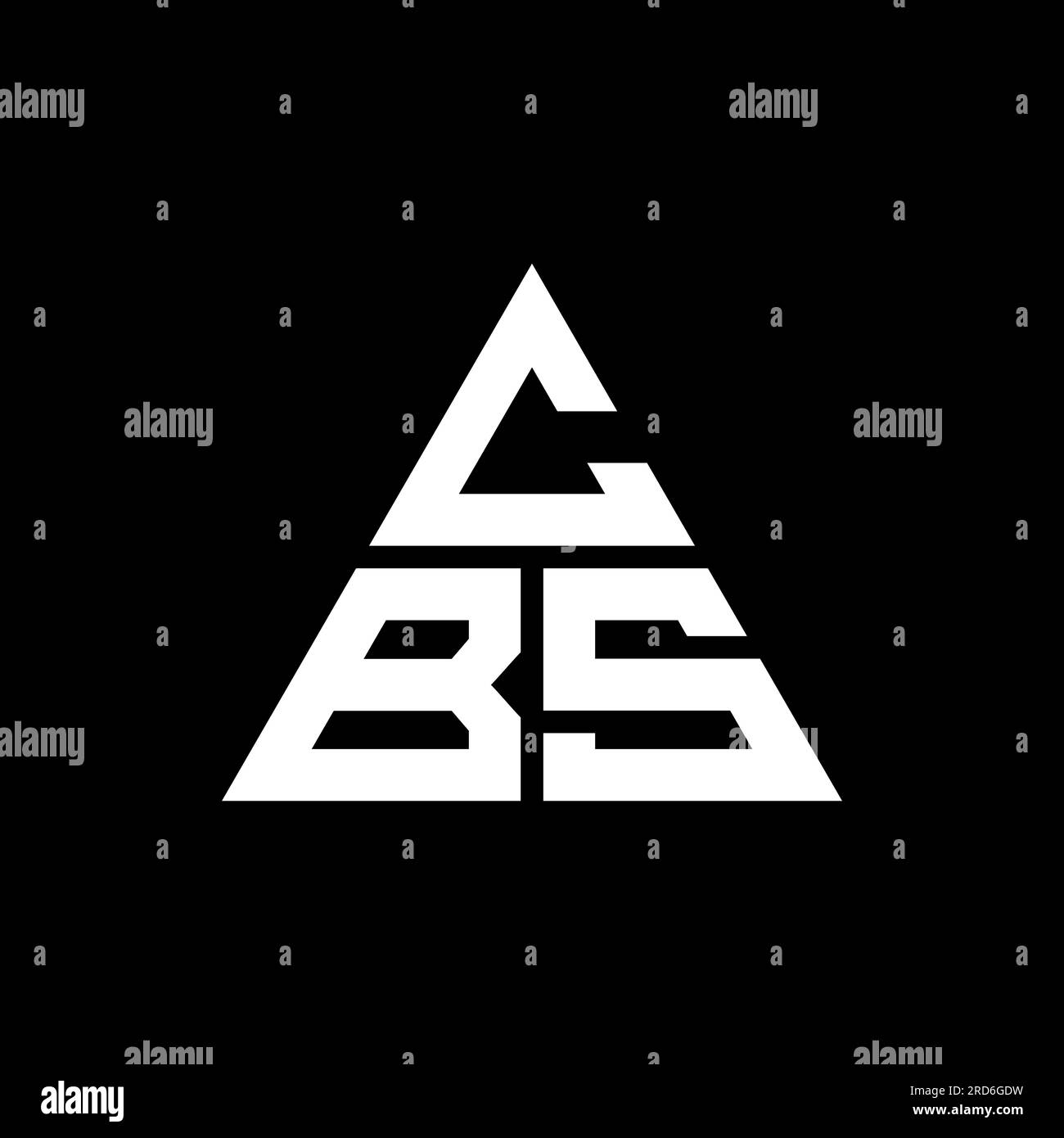 CBS-Logo mit Dreiecksbuchstaben und Dreiecksform. Monogramm mit CBS-Dreieck-Logo. CBS-dreieckige Vektorvorlage mit roter Farbe. CBS Triangul Stock Vektor