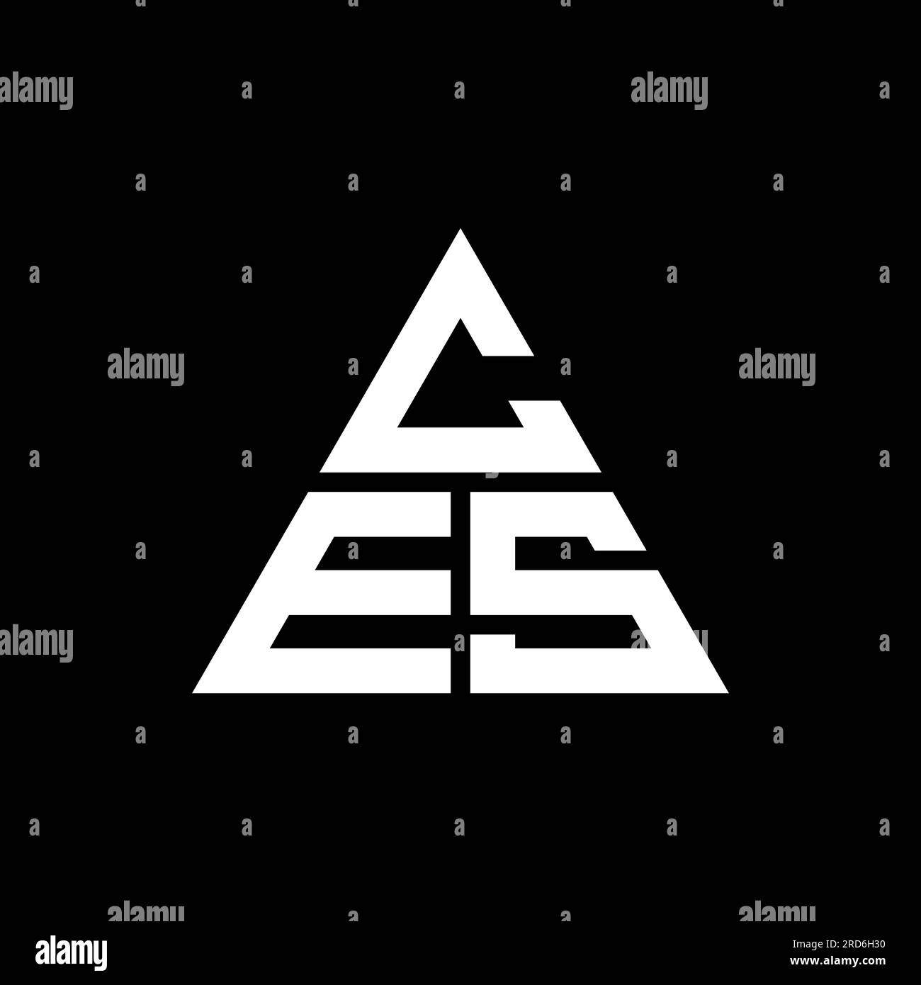 CES-Logo mit Dreiecksbuchstaben und Dreiecksform. Monogramm mit dem Logo des CES-Dreiecks. CES-Dreieck-Vektorvorlage mit roter Farbe. CES Triangul Stock Vektor