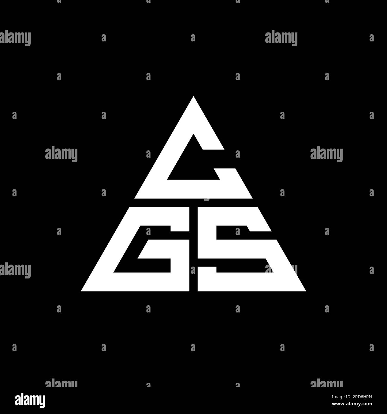 CGS-Logo mit Dreiecksbuchstaben und Dreiecksform. Monogramm mit CGS-Dreieck-Logo. CGS-Dreieck-Vektor-Logo-Vorlage mit roter Farbe. CGS Triangul Stock Vektor