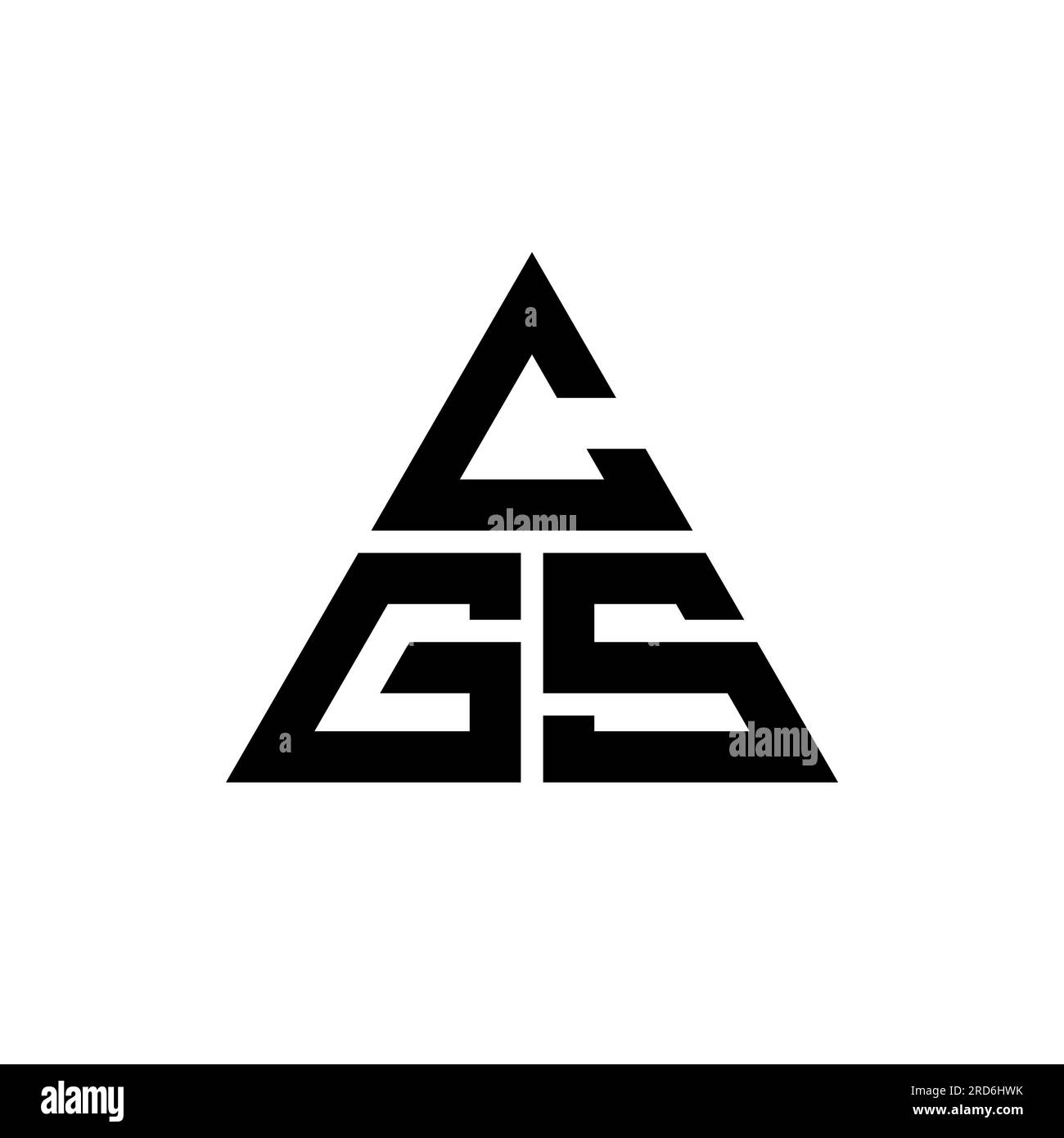 CGS-Logo mit Dreiecksbuchstaben und Dreiecksform. Monogramm mit CGS-Dreieck-Logo. CGS-Dreieck-Vektor-Logo-Vorlage mit roter Farbe. CGS Triangul Stock Vektor