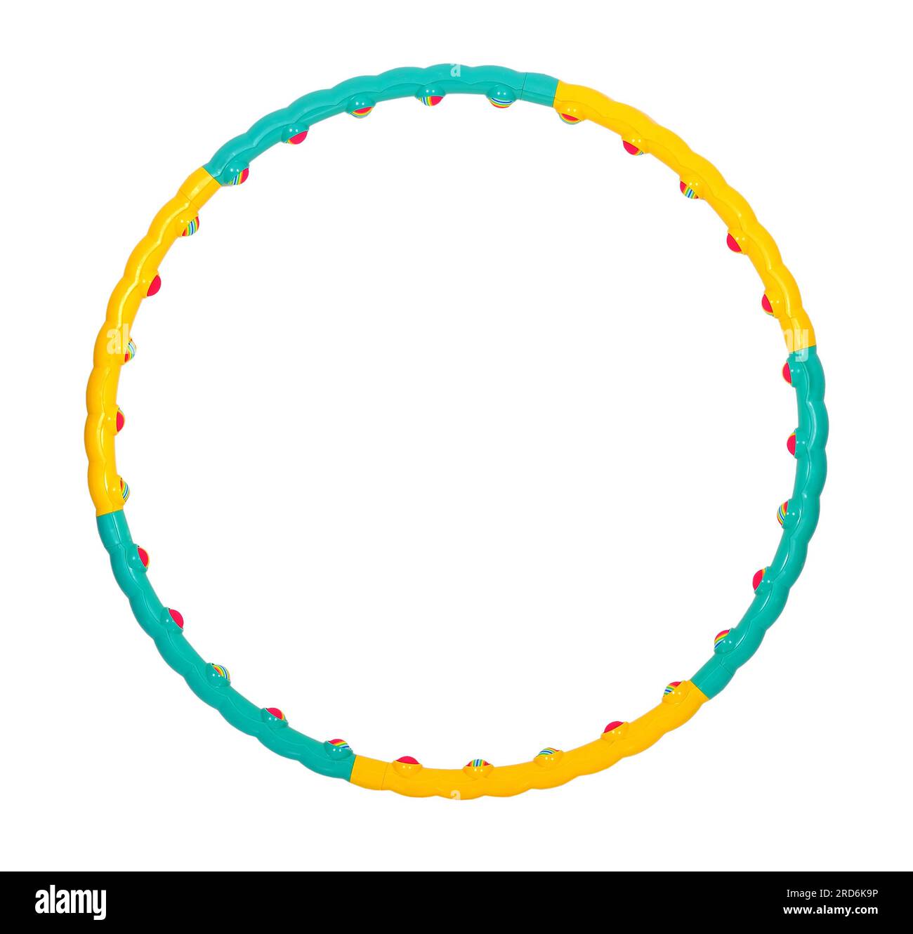 Hula-Hoop Farbe auf weißem Hintergrund Stockfoto