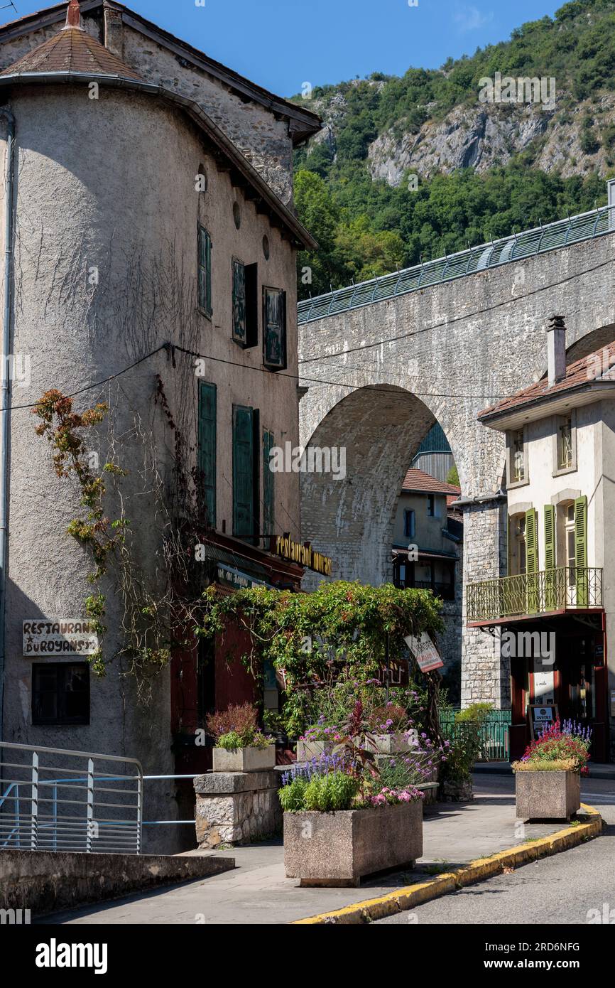 Saint-Nazaire-en-Royans Drome Auvergne-Rhone-Alpes Frankreich Stockfoto