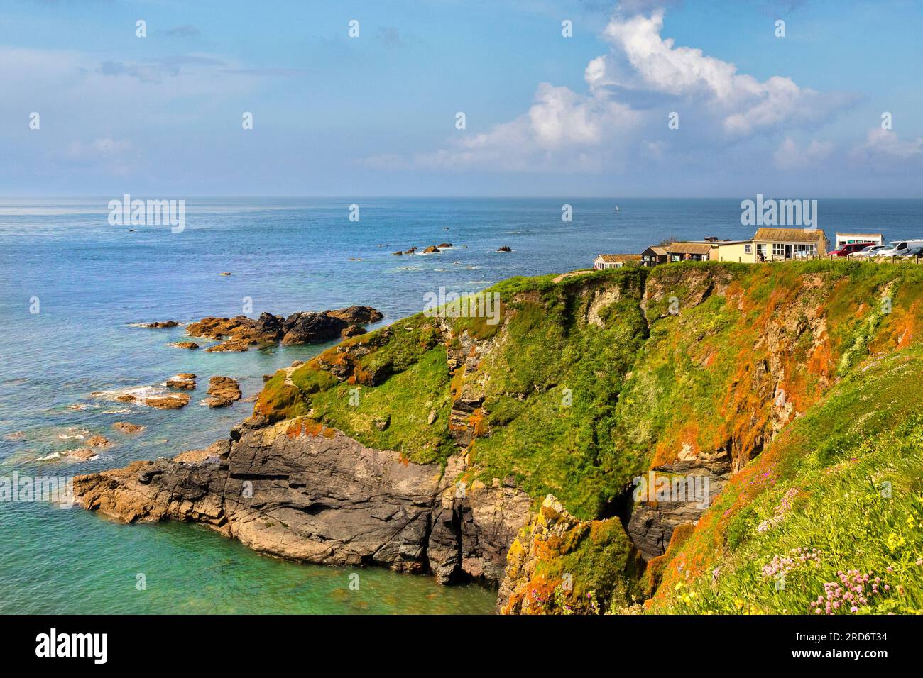 Echard Point, Großbritanniens südlichster Punkt, Cornwall, Großbritannien. Stockfoto