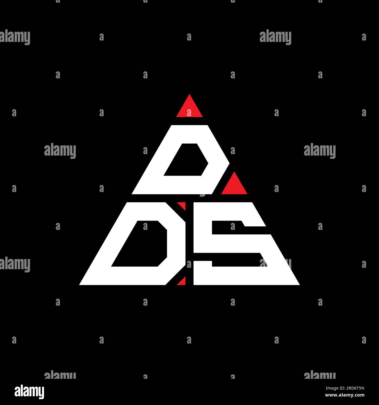 DDS-Logo mit Dreiecksbuchstaben und Dreiecksform. DDS-Dreieck-Logo-Monogramm. DDS-dreieckige Vektorvorlage mit roter Farbe. DDS Triangul Stock Vektor