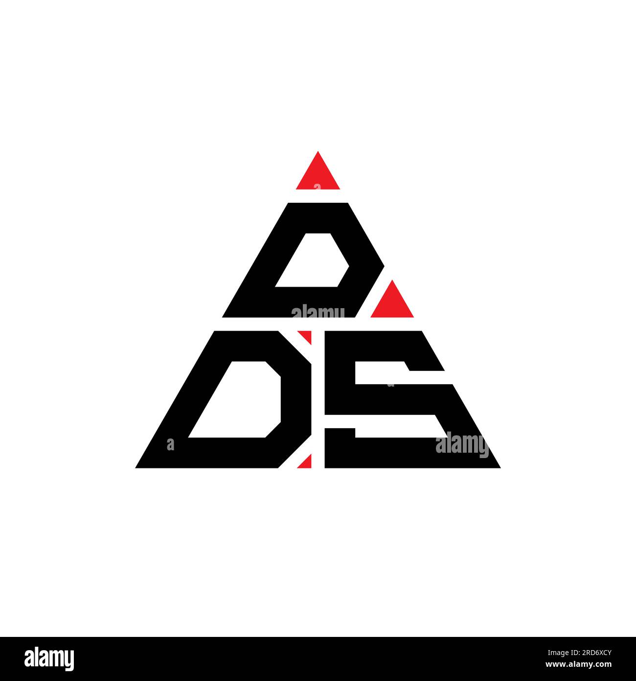 DDS-Logo mit Dreiecksbuchstaben und Dreiecksform. DDS-Dreieck-Logo-Monogramm. DDS-dreieckige Vektorvorlage mit roter Farbe. DDS Triangul Stock Vektor
