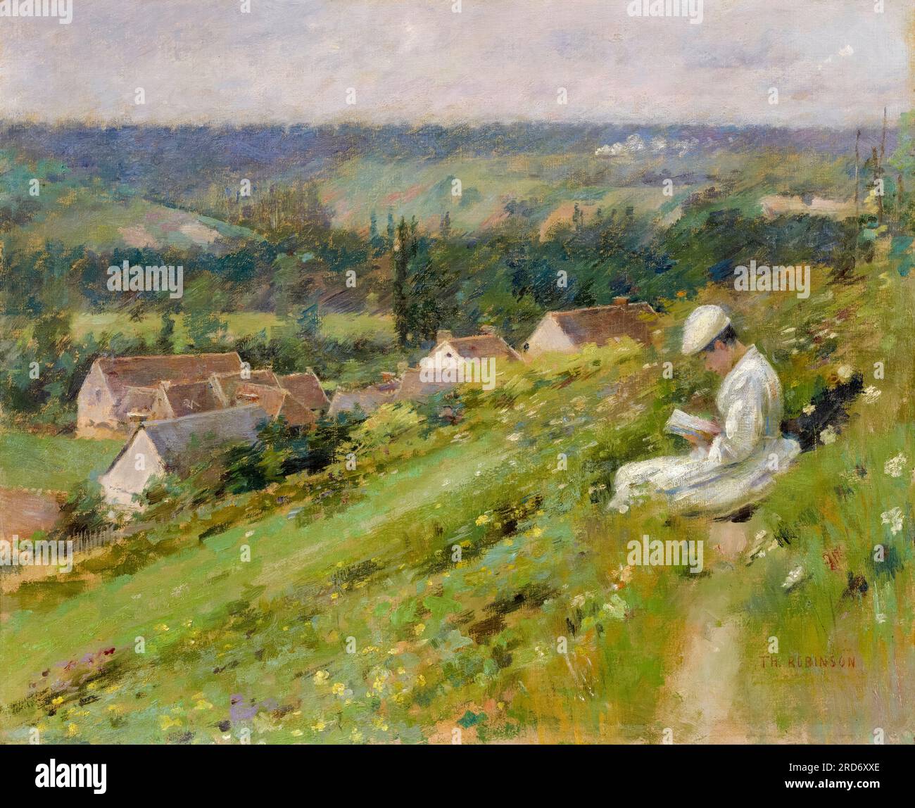 Theodore Robinson, das Tal von Arconville, Landschaftsmalerei in Öl auf Leinwand, ca. 1887 Stockfoto