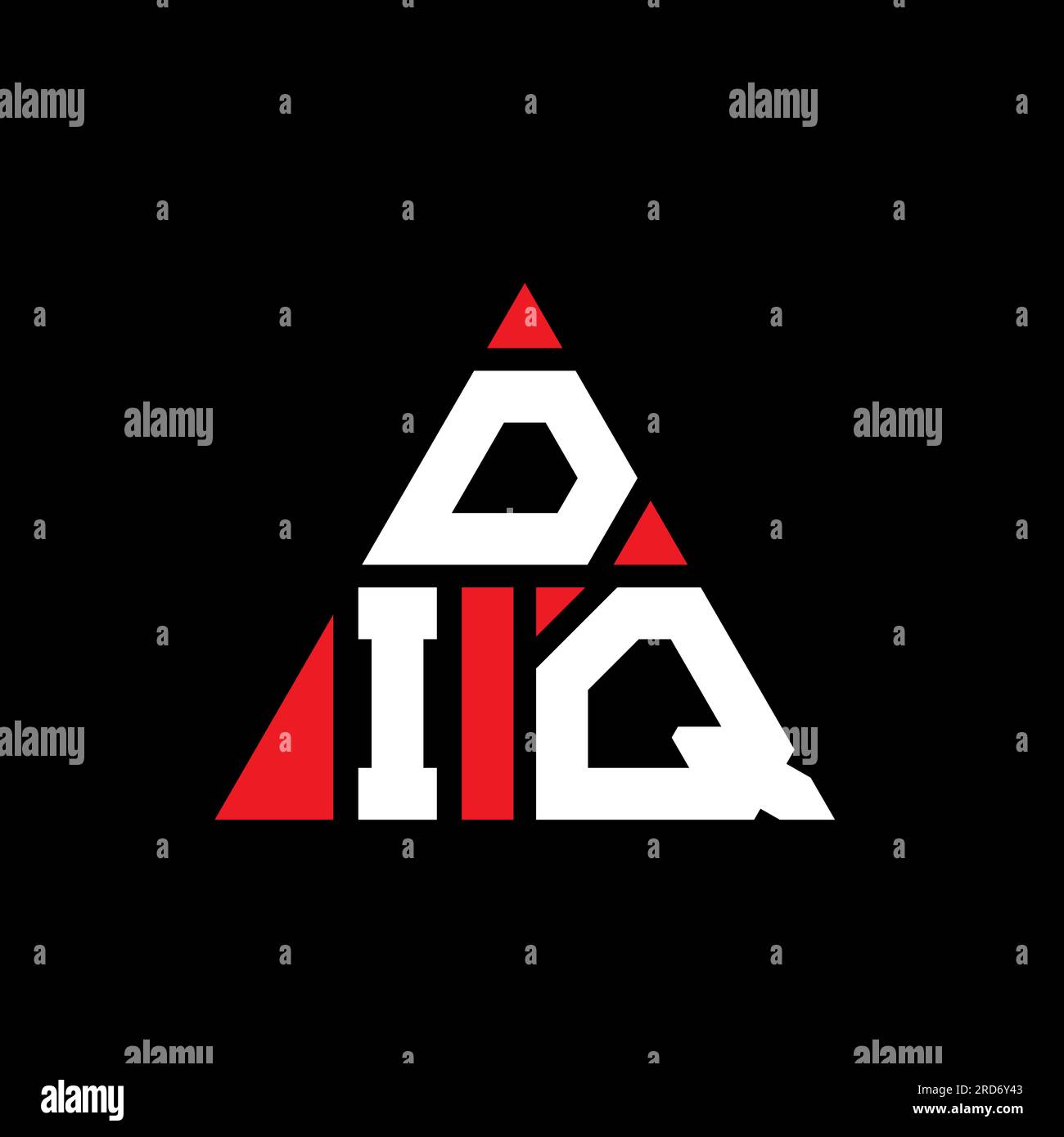 DIQ-Logo mit Dreiecksbuchstaben und Dreiecksform. DIQ Dreieck Logo ...