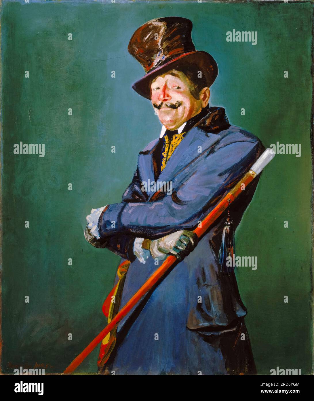 Otis Skinner (1858-1942) als Oberst Philippe Bridau, Porträt in Öl auf Leinwand von George Luks, 1919 Stockfoto