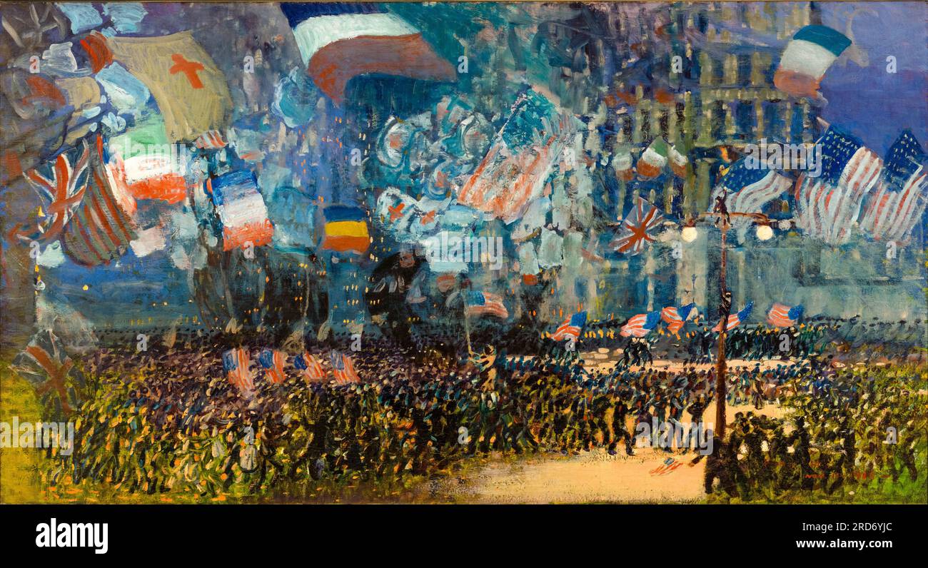 George Luks Gemälde, Waffenstillstandsnacht, Öl auf Leinwand, 1918 Stockfoto