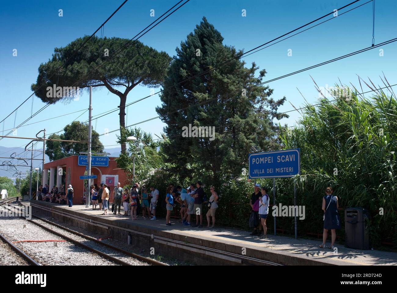 Bahnhof Pompei, Italien Stockfoto