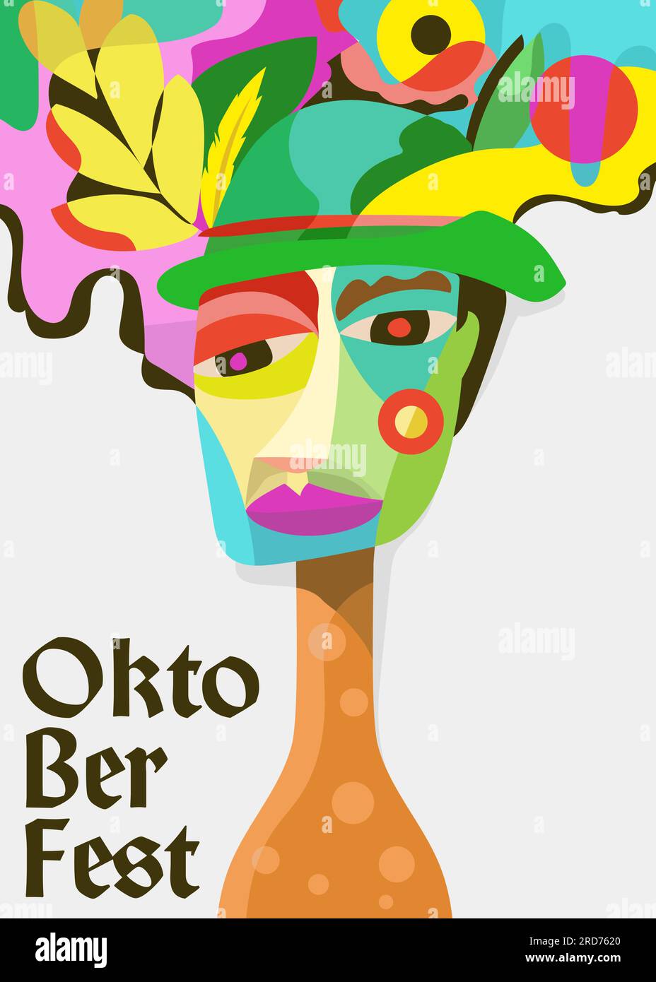 Abstrakte oktoberfest-Plakatvektorillustration Stock Vektor